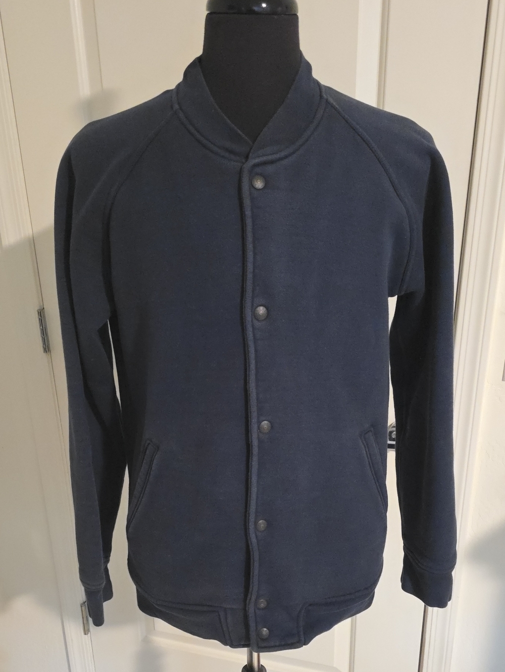Levi's Men's Dark Navy Button-Front Bomber Jacket